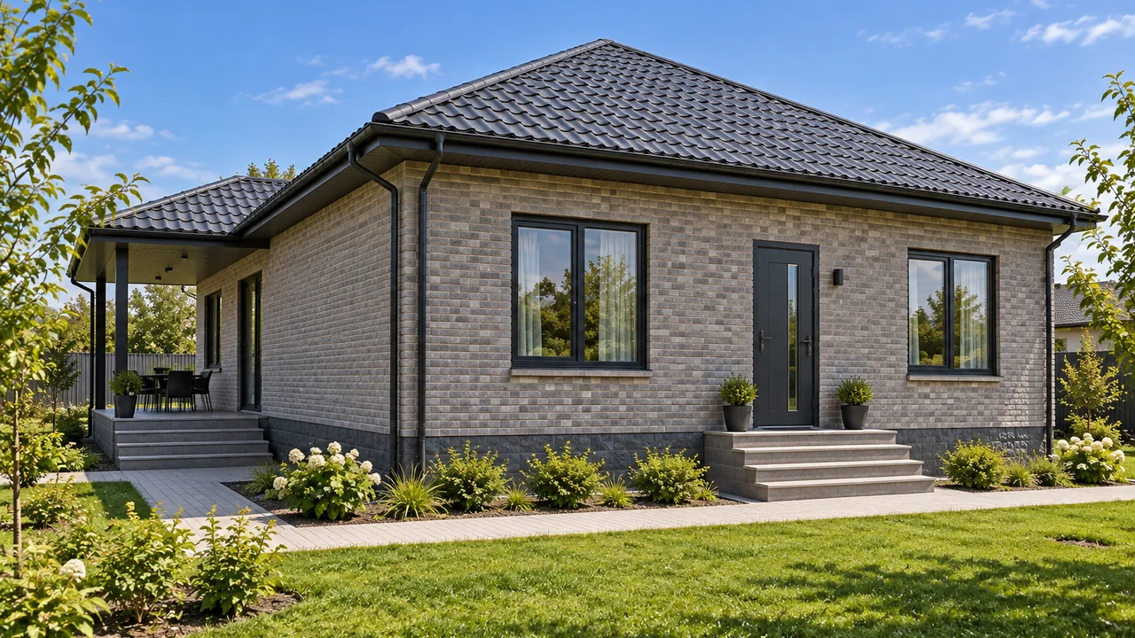 Дом «Проект 3», 75,6 м² — ракурс