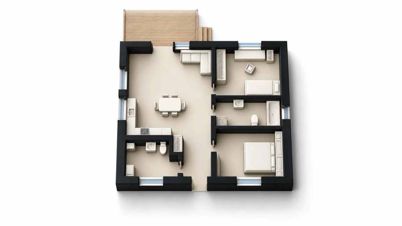 Дом «Проект 5», 87,3 м² — макет